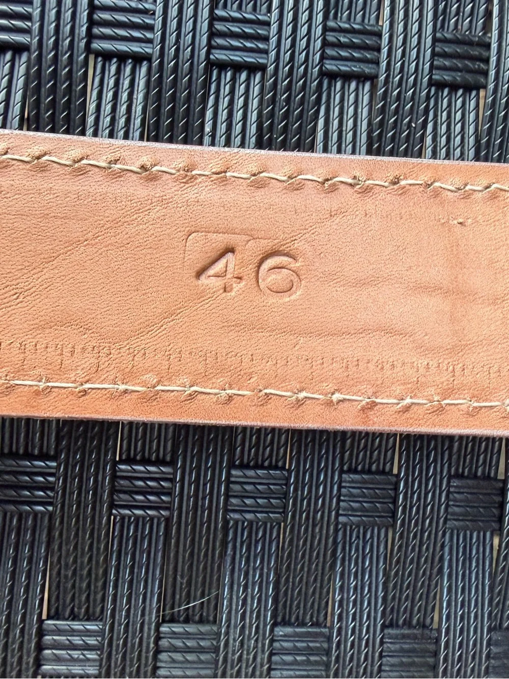 Genuine Ostrich Leather Belt Size 46 Beige Exotic Leather Western 54.5”